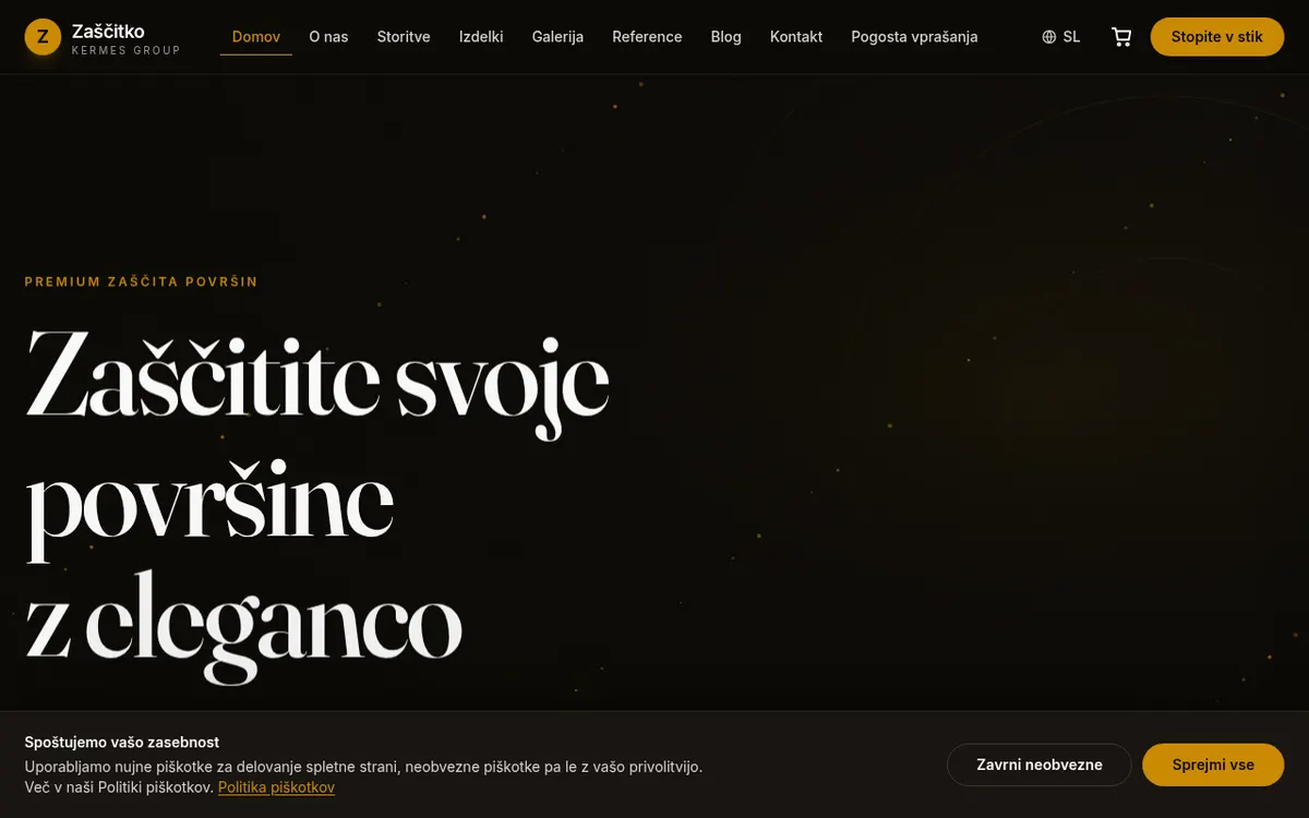 Posnetek strani Zaščitko